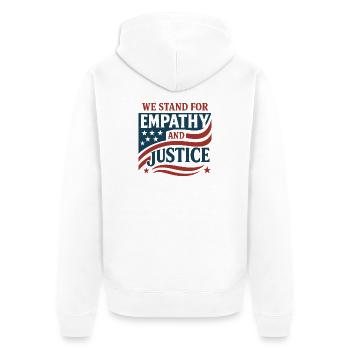 Forensic Nurse Practitioner Empathy & Justice - Unisex Premium Bio Zip Hoodie - Weiß - Hinten - Thijin (182cm)