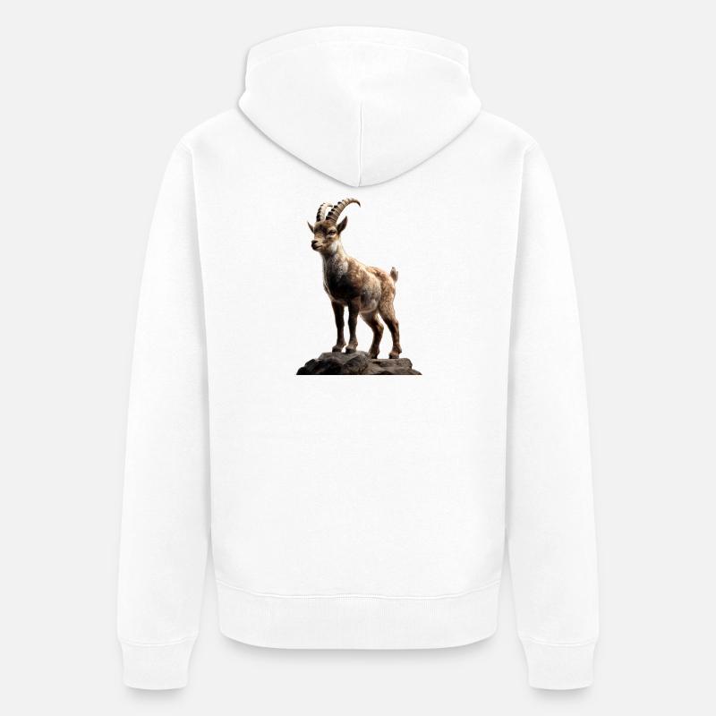 Stenbocksget Alpibock Stenbocksgetter - Ekologisk premiumluvjack unisex - vit