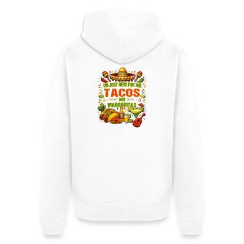 Tacos and Margaritas - Cinco de Mayo - Unisex Premium Bio Zip Hoodie - Weiß - Hinten - Thijin (182cm)