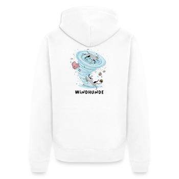 greyhounds - Unisex Premium Organic Zip Hoodie - white - Back - Thijin (182cm)
