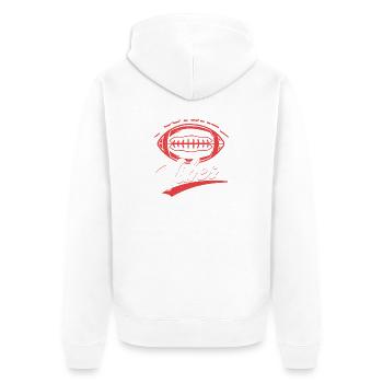 Football Vibes Saison Fan - Veste à capuche bio Premium Unisexe - blanc - Dos - Thijin (182cm)
