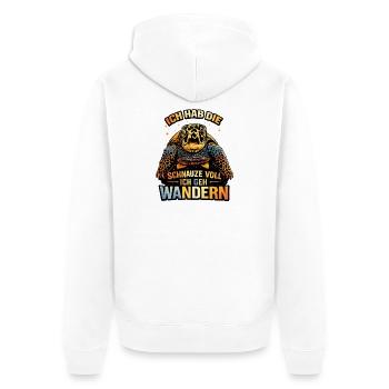 I'm fed up with turtles Hiking - Unisex Premium Organic Zip Hoodie - white - Back - Thijin (182cm)