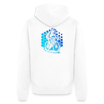 Roadbike motif with recognition value - Unisex Premium Organic Zip Hoodie - white - Back - Thijin (182cm)
