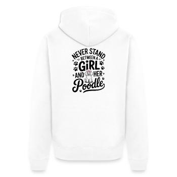 Paroles de caniche Caniche Cadeau drôle de caniche - Veste à capuche bio Premium Unisexe - blanc - Dos - Thijin (182cm)
