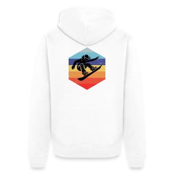 Snowboard Love Clear Cherche du snowboard pour - Veste à capuche bio Premium Unisexe - blanc - Dos - Thijin (182cm)