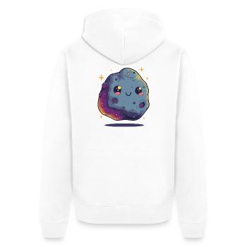 Étoile astéroïde Kawaii - Veste à capuche bio Premium Unisexe - blanc - Dos - Thijin (182cm)