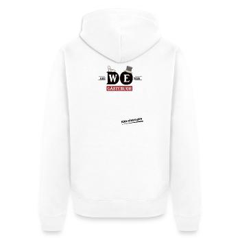 Hochzeit 2026 Heirat Gästebuch Shirt Eheschließung - Unisex Premium Bio Zip Hoodie - Weiß - Hinten - Thijin (182cm)