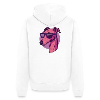 Lévrier, Galgo - Veste à capuche bio Premium Unisexe - blanc - Dos - Thijin (182cm)