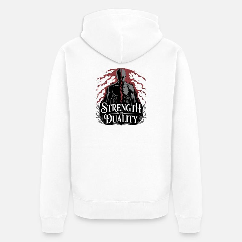 La force de la qualité - Veste à capuche bio Premium Unisexe - blanc