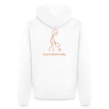 Un bonhomme bâton triste : pas de pickleball aujourd’hui - Veste à capuche bio Premium Unisexe - blanc - Dos - Thijin (182cm)