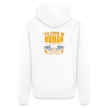 Angler Geschenk Lustig Angeln Fischer Fischen - Unisex Premium Bio Zip Hoodie - Weiß - Hinten - Thijin (182cm)