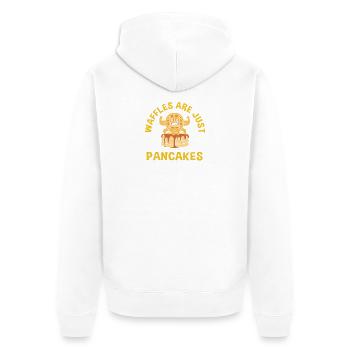 pancake - Unisex Premium Organic Zip Hoodie - white - Back - Thijin (182cm)