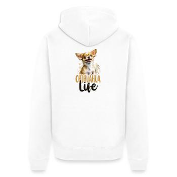 Chihuahua Chihuahueño Chihuahua - Unisex Premium Organic Zip Hoodie - white - Back - Thijin (182cm)