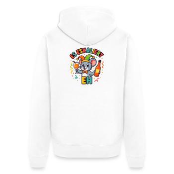 Carnival Mouse It Escalates Eh Party Fastnacht - Unisex Premium Organic Zip Hoodie - white - Back - Thijin (182cm)
