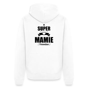 Super Granny Gift - Potomitan T-Shirt - Unisex Premium Organic Zip Hoodie - white - Back - Thijin (182cm)
