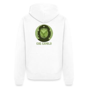 Lustiges Design Was zum Teufel – Revolution-Stil - Unisex Premium Bio Zip Hoodie - Weiß - Hinten - Thijin (182cm)