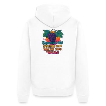 Les raisins pressent Écrasent Écrasent Font du vin - Veste à capuche bio Premium Unisexe - blanc - Dos - Thijin (182cm)
