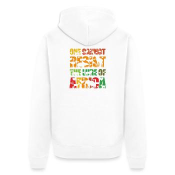 Safari Afrique Serengeti faune et savane animaux - Veste à capuche bio Premium Unisexe - blanc - Dos - Thijin (182cm)
