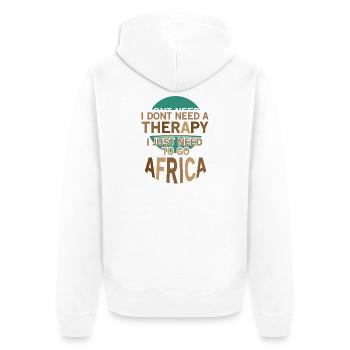 Safari Afrique : Savane faunique du Serengeti - Veste à capuche bio Premium Unisexe - blanc - Dos - Thijin (182cm)