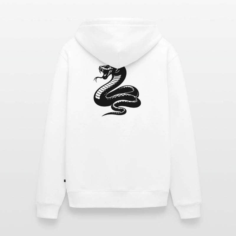 Silhouette du python serpent Veste à capuche bio Premium Unisexe