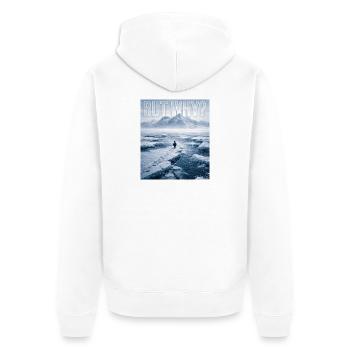 Aber warum Pinguin-Meme existenzieller trauriger Humor-Stimmung - Unisex Premium Bio Zip Hoodie - Weiß - Hinten - Thijin (182cm)