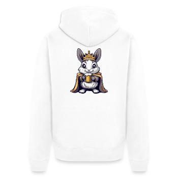 Le Roi de la Bière Lapin - Veste à capuche bio Premium Unisexe - blanc - Dos - Thijin (182cm)
