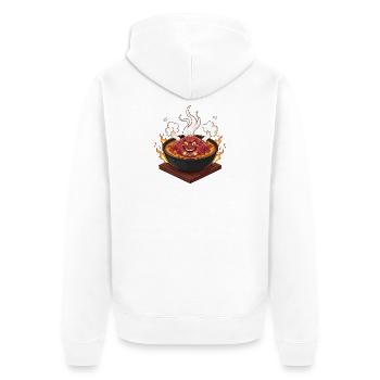 Pot Démoniaque Pointu - Veste à capuche bio Premium Unisexe - blanc - Dos - Thijin (182cm)