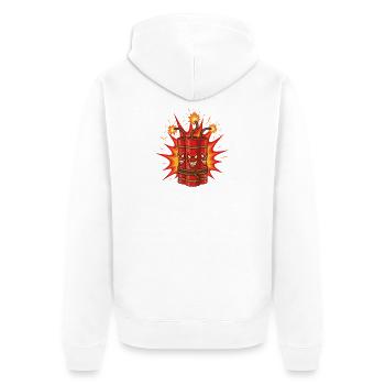 Explodierendes Dynamit-Kunst - Unisex Premium Bio Zip Hoodie - Weiß - Hinten - Thijin (182cm)