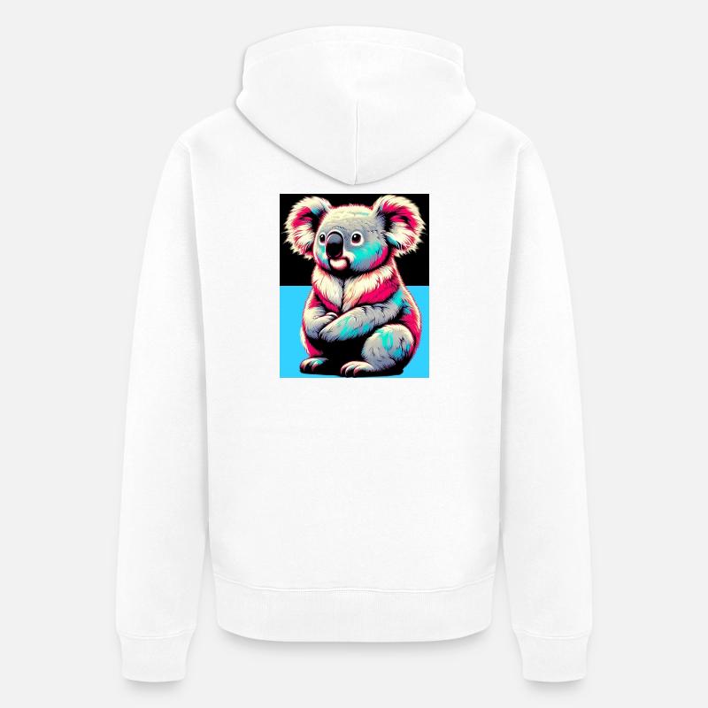 Koala - Veste à capuche bio Premium Unisexe - blanc