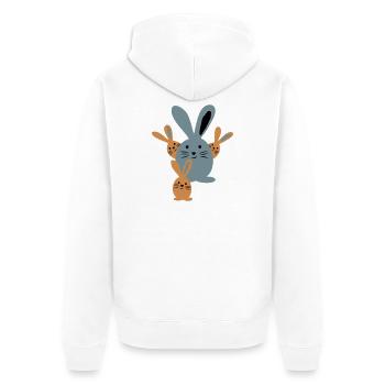 Pâques - Veste à capuche bio Premium Unisexe - blanc - Dos - Thijin (182cm)