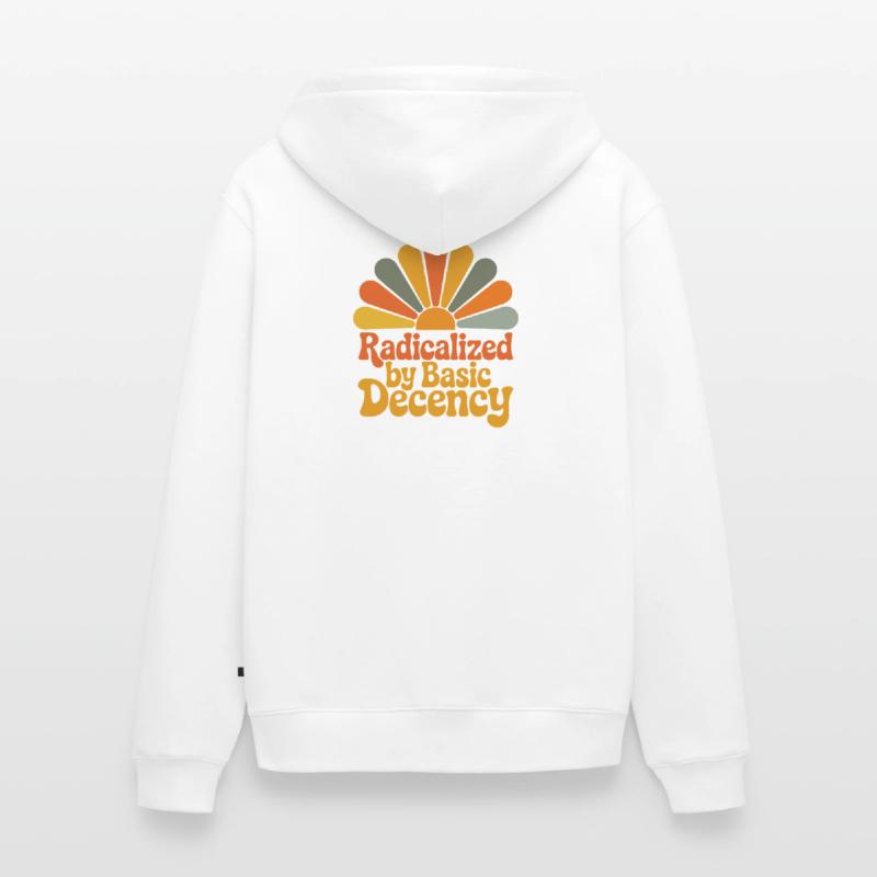 Radicalized by Basic Decency Unisex Premium Bio Zip Hoodie