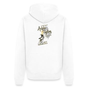 Artistic cycling, artistic cycling, indoor cycling - Unisex Premium Organic Zip Hoodie - white - Back - Thijin (182cm)