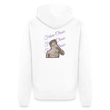 Future Classic – Retro Art Style - Unisex Premium Organic Zip Hoodie - white - Back - Thijin (182cm)