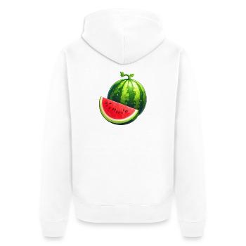 Pastèque - Veste à capuche bio Premium Unisexe - blanc - Dos - Thijin (182cm)