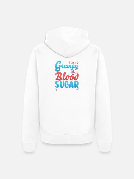 Diabetes Typ 1 Diabetiker - Unisex Premium Bio Zip Hoodie - Weiß