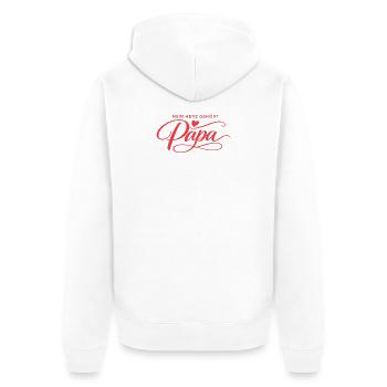 Mon cœur appartient à papa – cadeau de la fête des pères - Veste à capuche bio Premium Unisexe - blanc - Dos - Thijin (182cm)