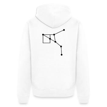 Sternbild Geometrie Linien - Unisex Premium Bio Zip Hoodie - Weiß - Hinten - Thijin (182cm)