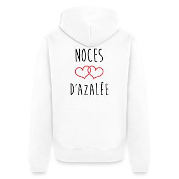 Azalea's Wedding 57 years of marriage - Unisex Premium Organic Zip Hoodie - white - Back - Thijin (182cm)