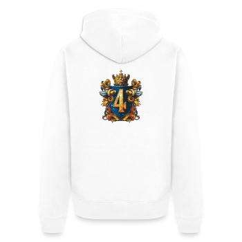 4 Number of coats of arms - Unisex Premium Organic Zip Hoodie - white - Back - Thijin (182cm)