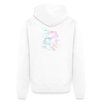 Poisson koi carpe koi koi - Veste à capuche bio Premium Unisexe - blanc - Dos - Thijin (182cm)