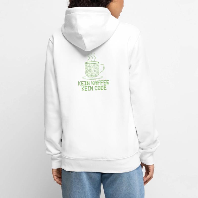 No Coffee No Code Programmeur Informaticien Veste à capuche bio Premium Unisexe