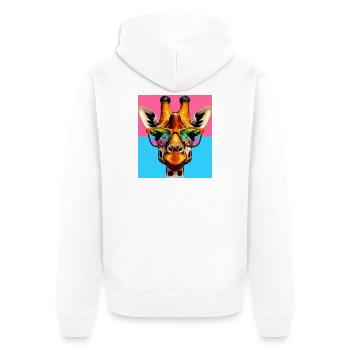 girafe - Veste à capuche bio Premium Unisexe - blanc - Dos - Thijin (182cm)