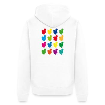 Chicken Fans - Rooster - Rooster - Chick - Egg - Organic - Unisex Premium Organic Zip Hoodie - white - Back - Thijin (182cm)