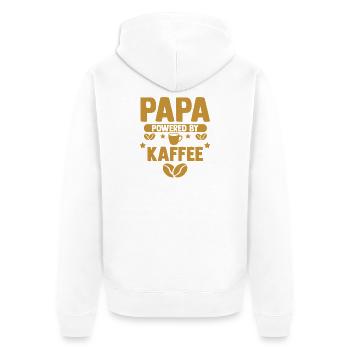 Coffee Father Father's Day Dad - Unisex Premium Organic Zip Hoodie - white - Back - Thijin (182cm)