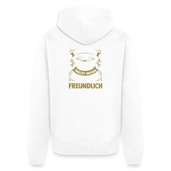 Coffee Father Father's Day Dad - Unisex Premium Organic Zip Hoodie - white - Back - Thijin (182cm)