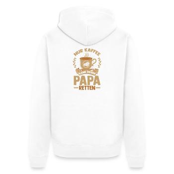 Café, Fête des pères, Papa - Veste à capuche bio Premium Unisexe - blanc - Dos - Thijin (182cm)