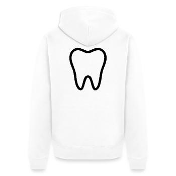 Tooth, Teeth, Dentist Gift - Unisex Premium Organic Zip Hoodie - white - Back - Thijin (182cm)