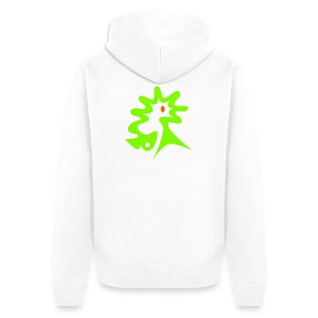 Poisson-ver et hippocampes - Veste à capuche bio Premium Unisexe - blanc - Dos - Thijin (182cm)