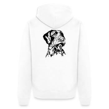Korthals griffon Chiens portrait Chiens Chiens de chasse Wilsigns - Veste à capuche bio Premium Unisexe - blanc - Dos - Thijin (182cm)