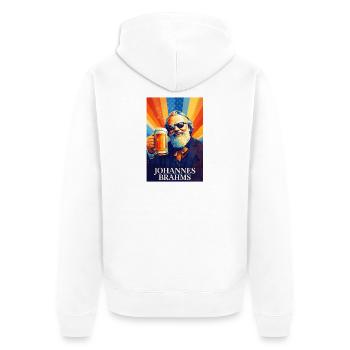 Johannes Brahms - Veste à capuche bio Premium Unisexe - blanc - Dos - Thijin (182cm)